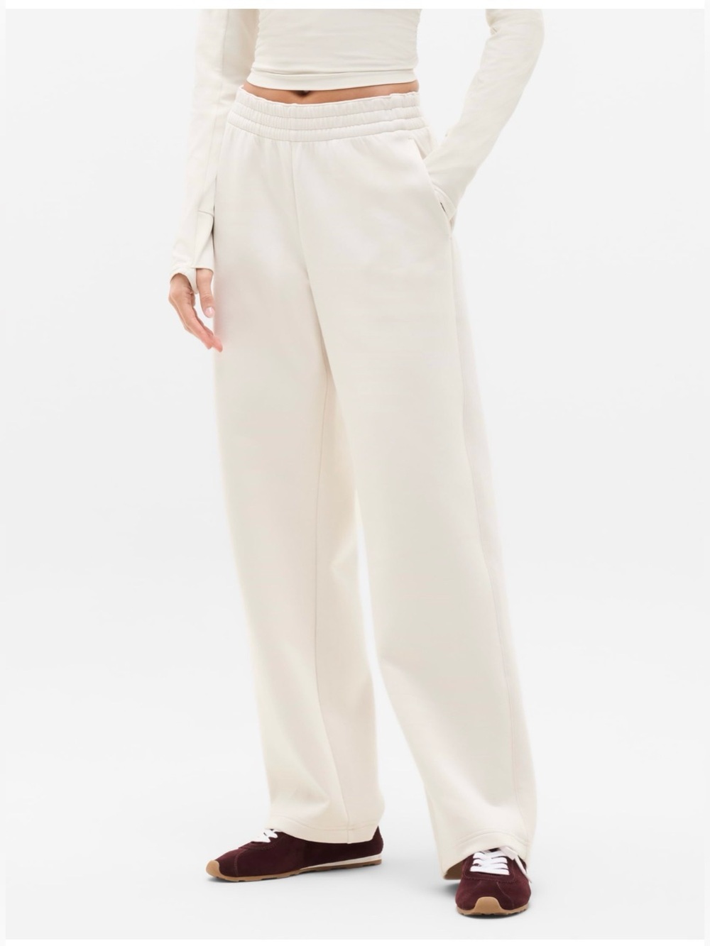 Athleta Form Mid Rise Straight Pant in Bone| Size: XL